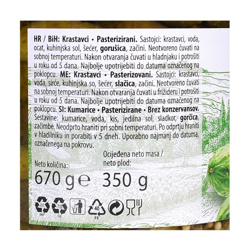 Zvijezda Krastavci delikates 350 g